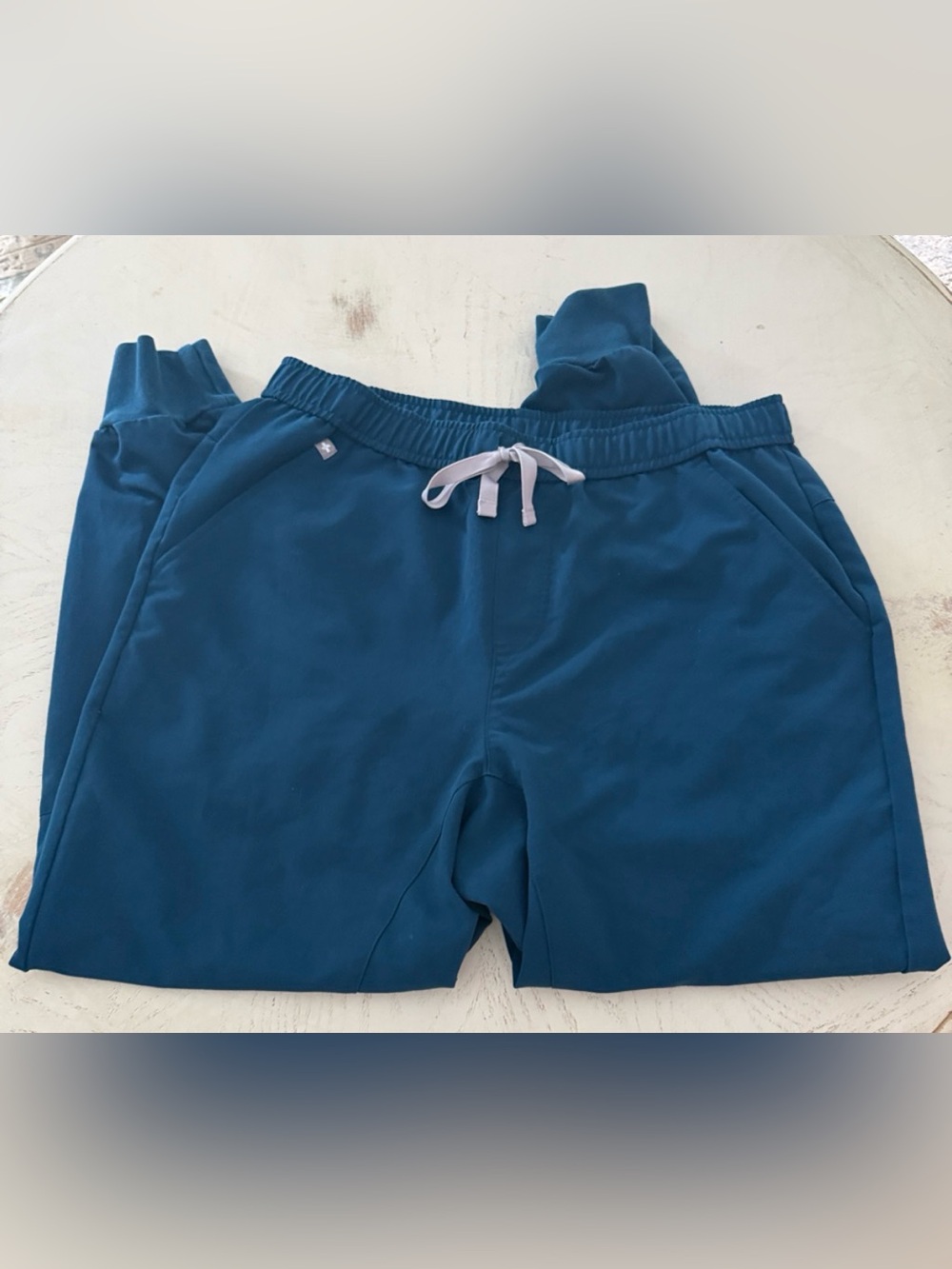 Figs Technical Scrub Pants Teal Sz Large